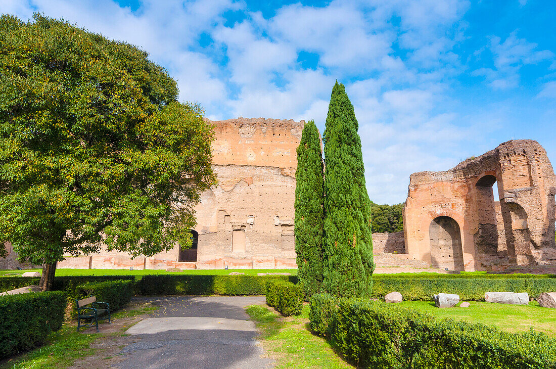 Exterior,Baths of Caracalla,UNESCO World Heritage Site,Rome,Latium (Lazio),Italy,Europe