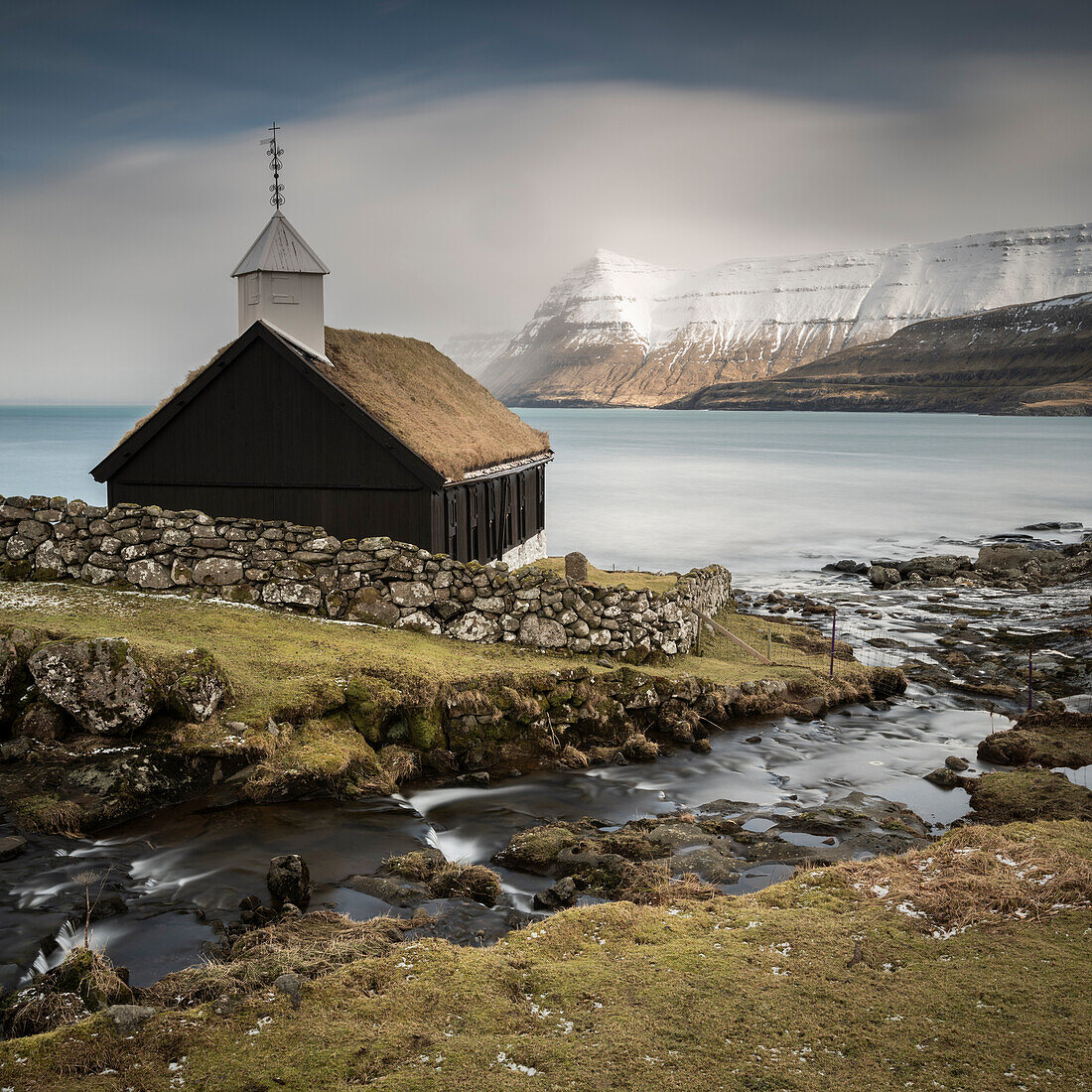 Funningur church,Eysturoy Island,Faroe Islands,Denmark,Europe