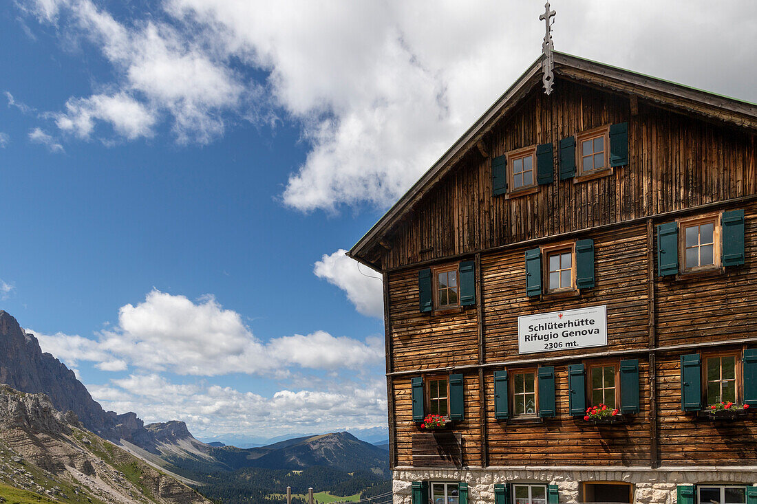 Schutzhütte Genua,Naturpark Puez-Geisler,Val di Funes,Bezirk Bozen,Sudtirol (Südtirol),Italien,Europa