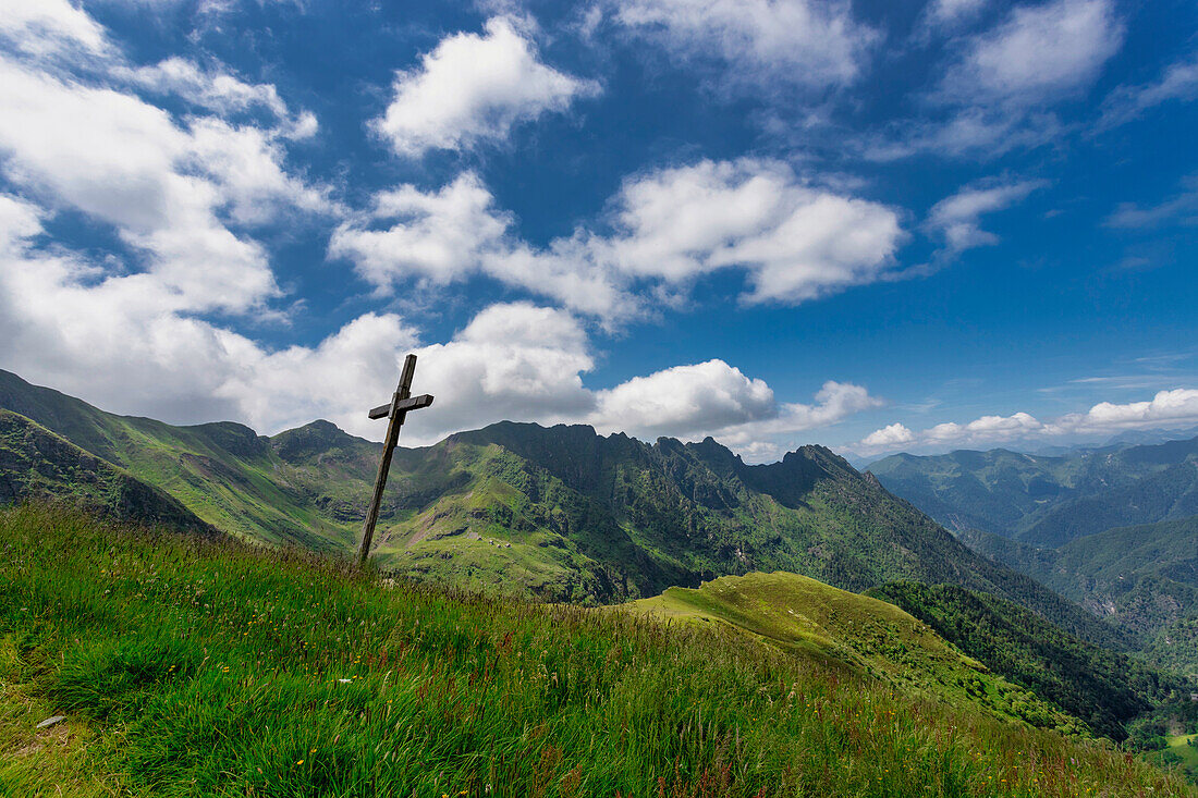 The bucolic landscape of Val Mastellone in summer,Rimella,Valsesia,Vercelli district,Piedmont,Italy,Europe