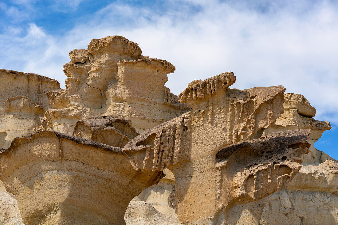 Bolnuevo Verzauberte Stadt erodierte Sandsteinformationen,Murcia,Spanien,Europa