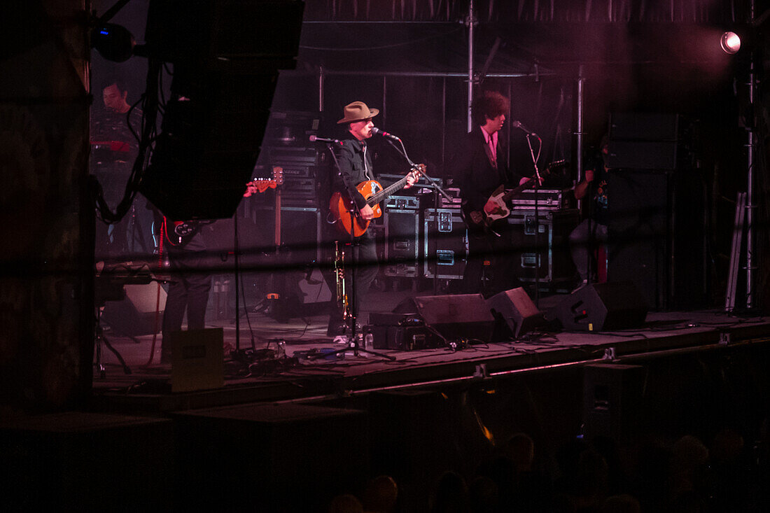 Calexico playing live in Jardin de Invierno of Zaragoza during the Fiestas del Pilar,Spain.