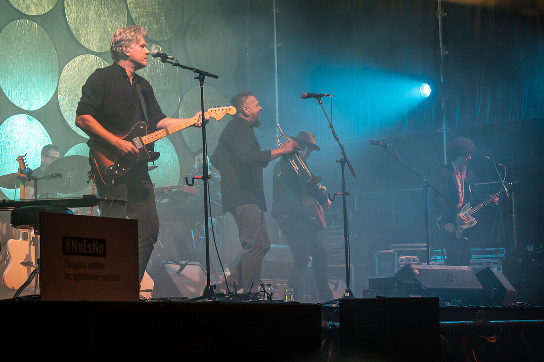 Calexico playing live in Jardin de Invierno of Zaragoza during the Fiestas del Pilar,Spain.