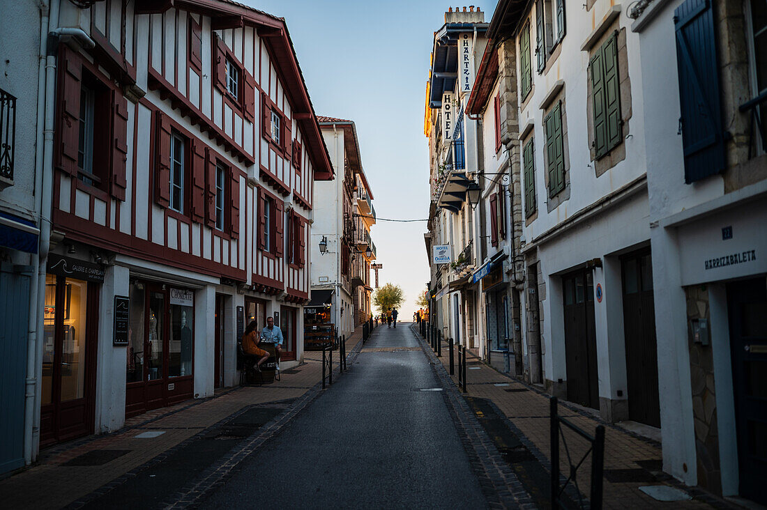 Saint Jean de Luz,fishing town at the mouth of the Nivelle river,in southwest France’s Basque country