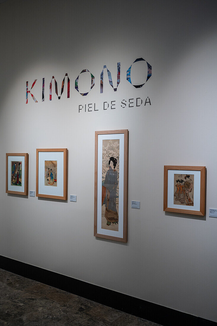 Kimono: Piel de Seda Exhibition at Museo de Zaragoza showing pieces from Anita Henry´s Collection,Aragon,Spain