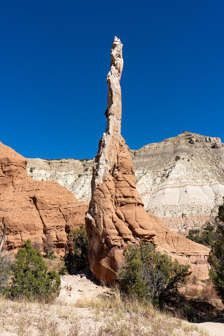 A sand pipe or chimney rock,an eroded rock tower in Kodachrome Basin State Park in Utah.