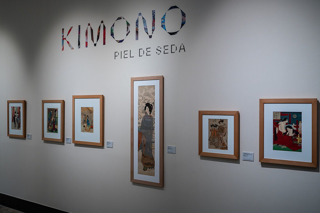 Kimono: Piel de Seda Exhibition at Museo de Zaragoza showing pieces from Anita Henry´s Collection,Aragon,Spain