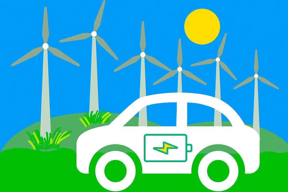 Electric Car Illustrations