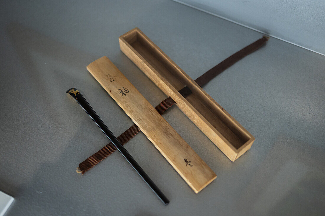 Japanese traditional tea ceremony objects.