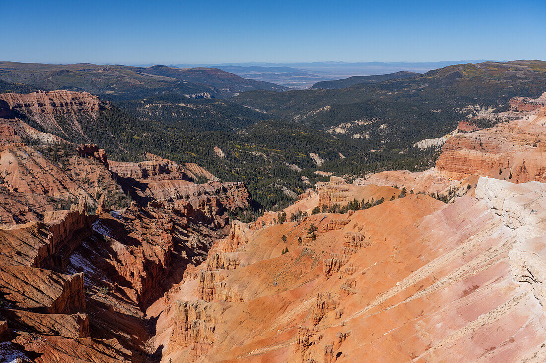 Colorful eroded landscape at the Sunset View Overlook in Cedar Breaks National Monument in southwestern Utah.