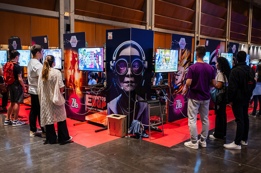 ZGamer,a festival of video games,digital entertainment,board games and YouTubers during El Pilar Fiestas in Zaragoza,Aragon,Spain