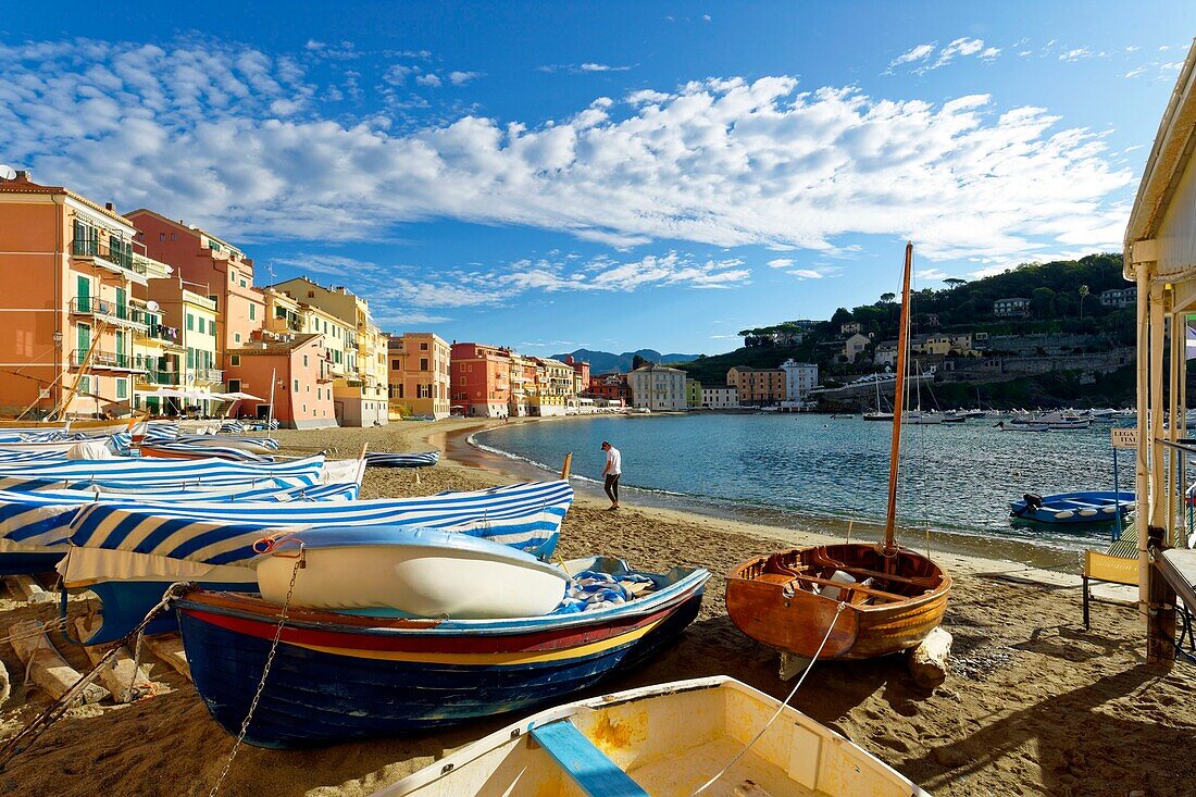 Italien, Ligurien, Provinz Genua, Riviera di Levante, Sestri Levante, Bucht der Stille (Baia del Silenzio)