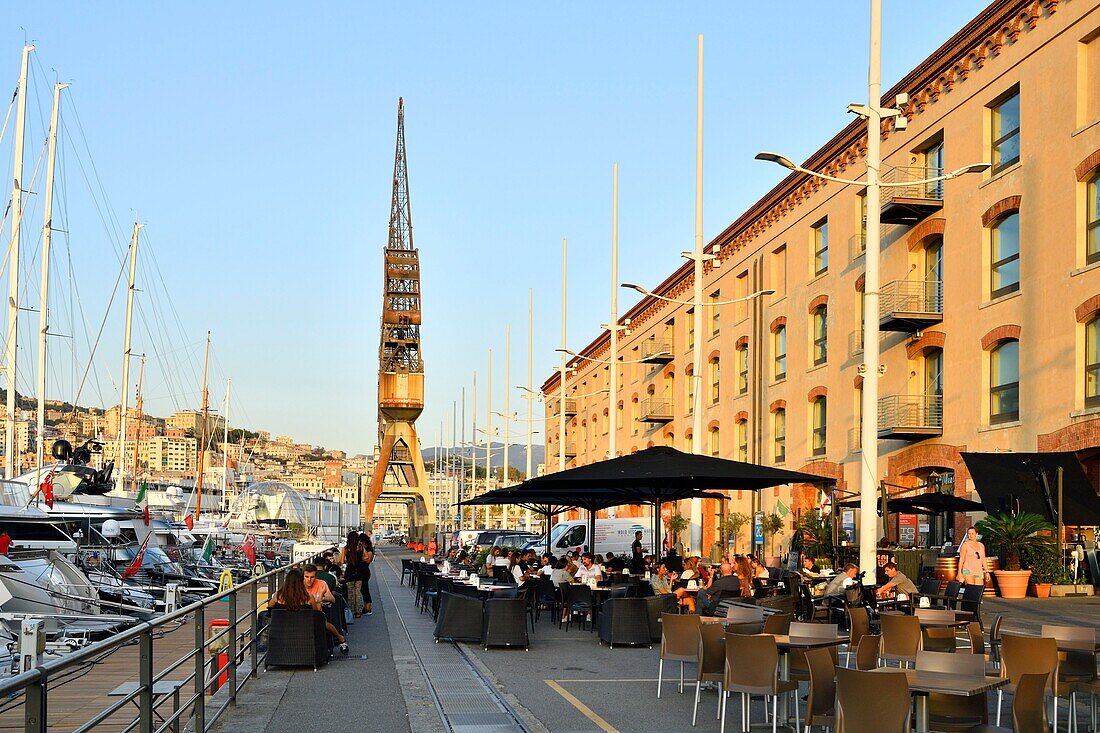 Italy, Liguria, Genoa, Porto Antico (Old harbour) refitted in 1992