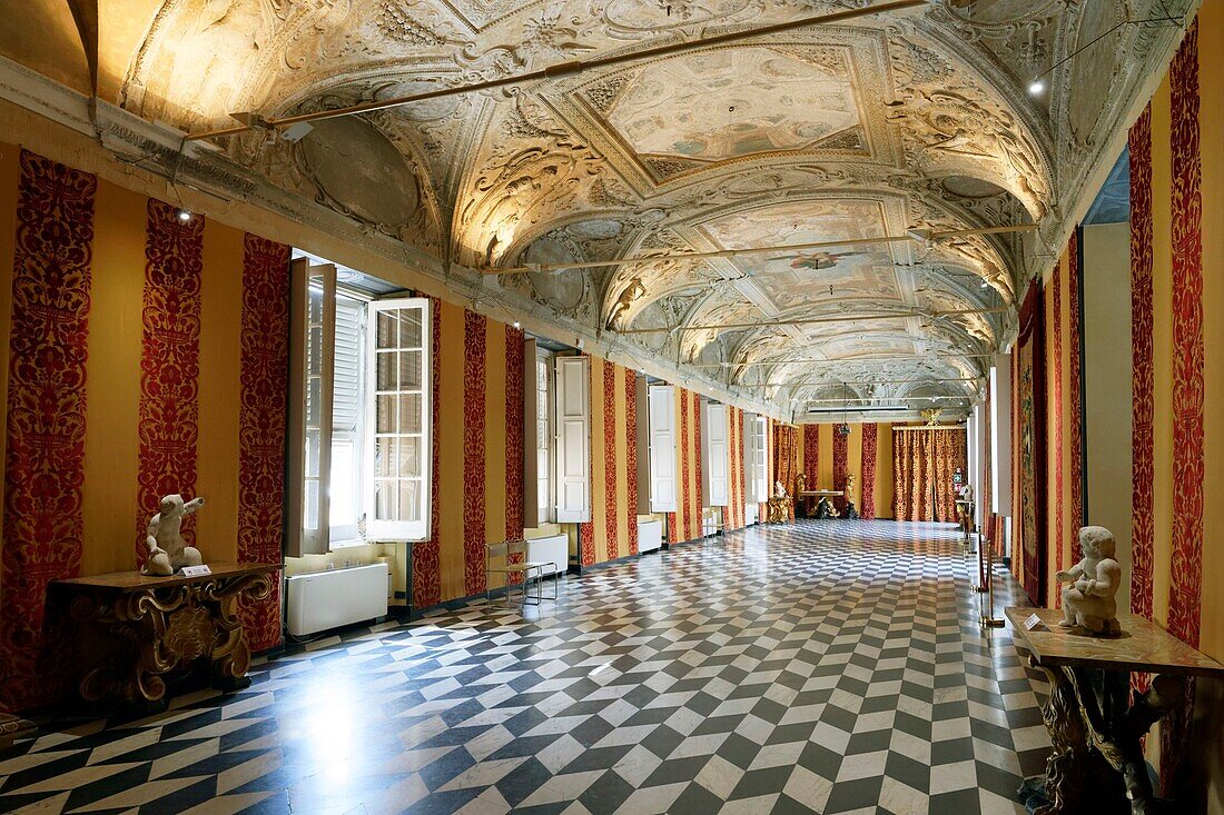 Italien, Ligurien, Genua, La villa del Principe, Palazzo di Andrea Doria (Andrea Doria Palast), die Goldene Galerie