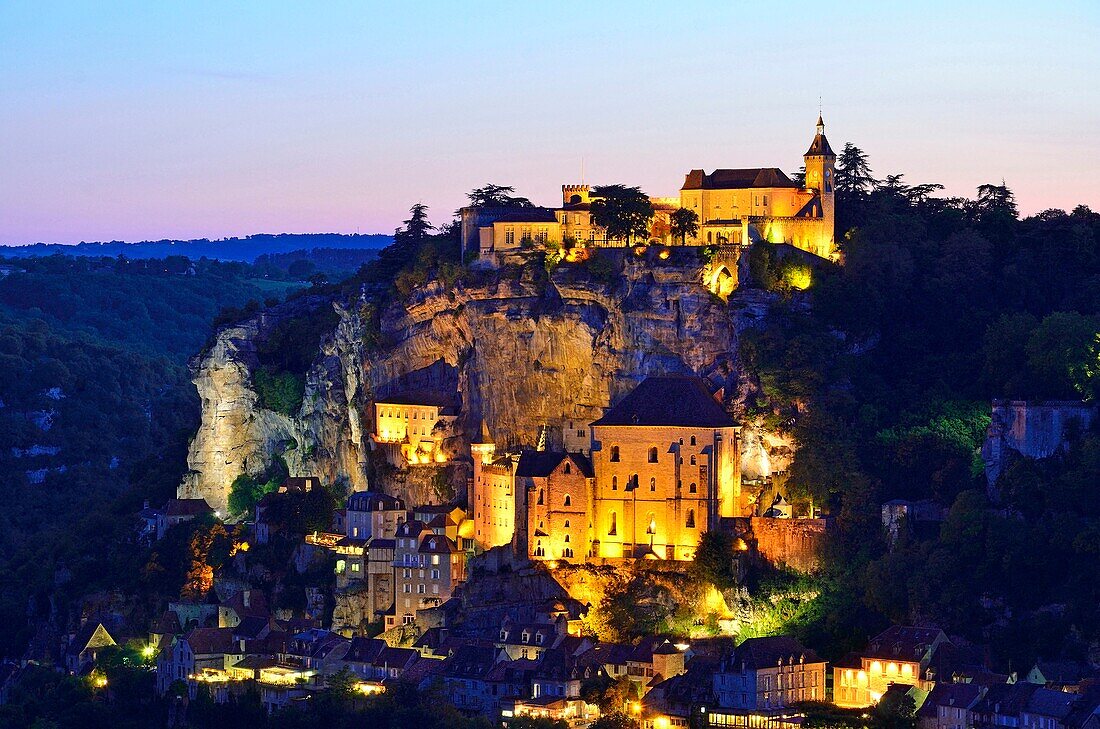 France, Lot, Haut Quercy, Rocamadour, a stop on el Camino de Santiago