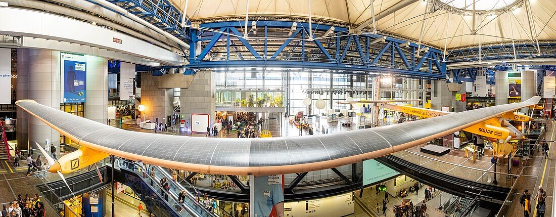 France, Paris, Parc de la Villette, City of Science and Industry, solar plane, Solarimpulse