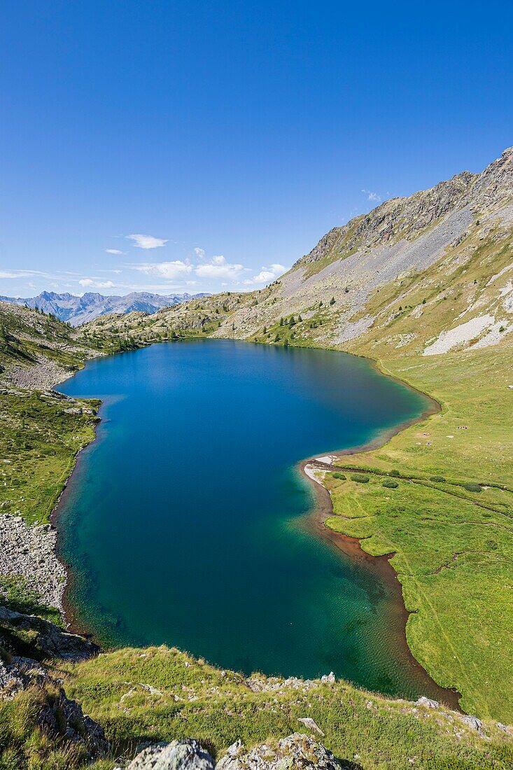 France, Alpes-Maritimes, Mercantour National Park, the lakes of Vens, the great lake superior (2325m)