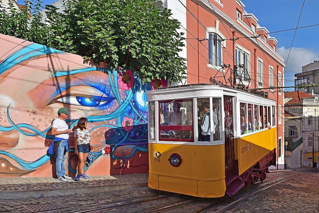 Portugal, Lisbon, Bairo Alto,funicular