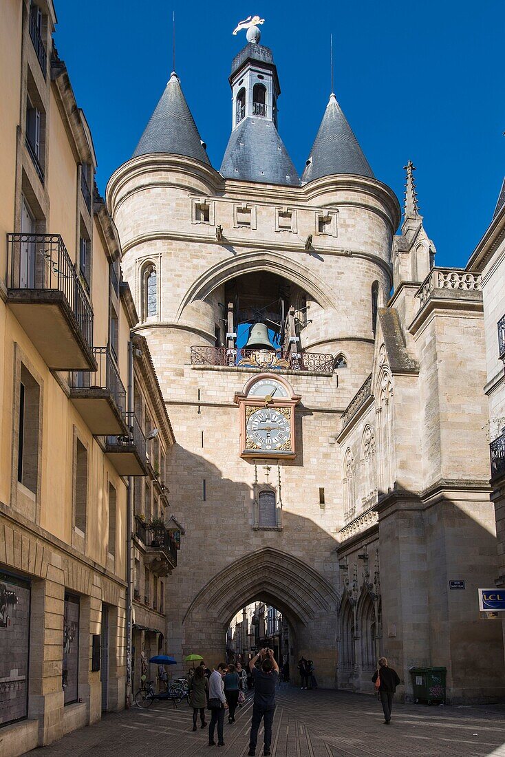 France, Gironde, Bordeaux, the Saint Eloy gate also named of the big bell is the symbol of the city