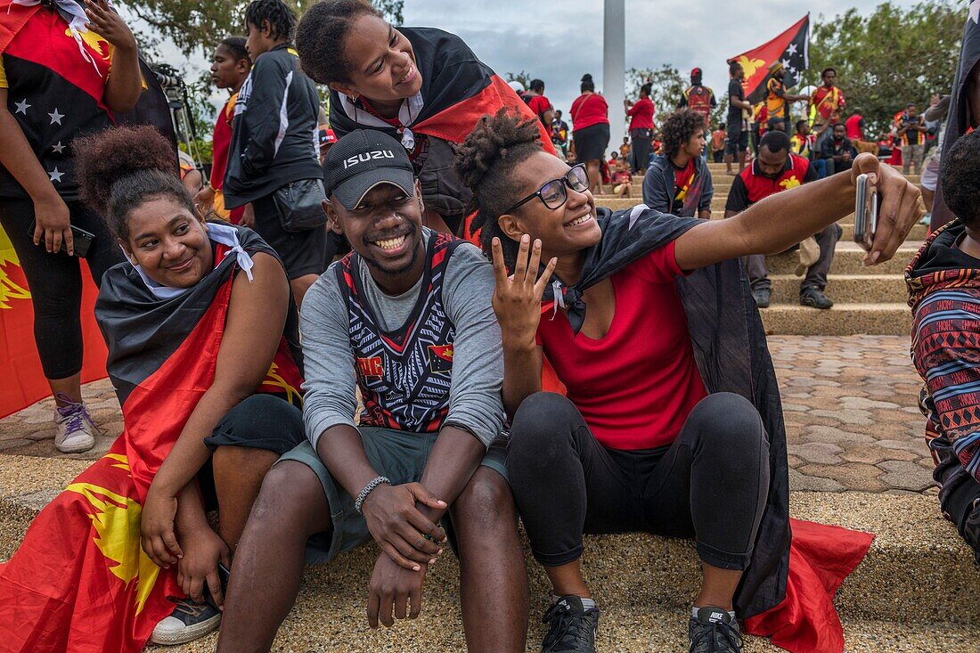 Papua-Neuguinea, Bezirk National Capitale, Port Moresby, Bezirk Waigani, Independence Hill, Feier zum Unabhängigkeitstag, der jedes Jahr am 16. September stattfindet