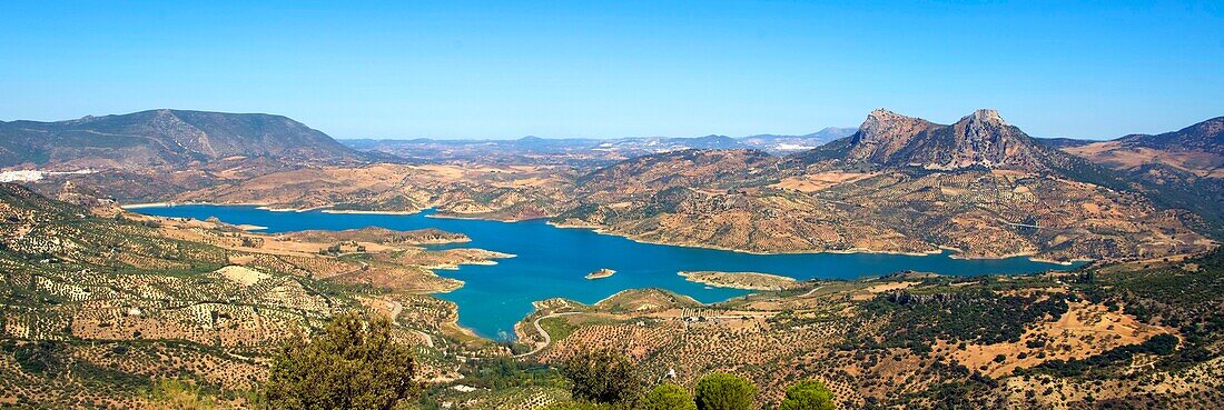 Spain, Andalusia, Cadix province, Zahara de la Sierra, Sierra de Grazalema Natural Parc, lake of Zahara-el Gastor dam