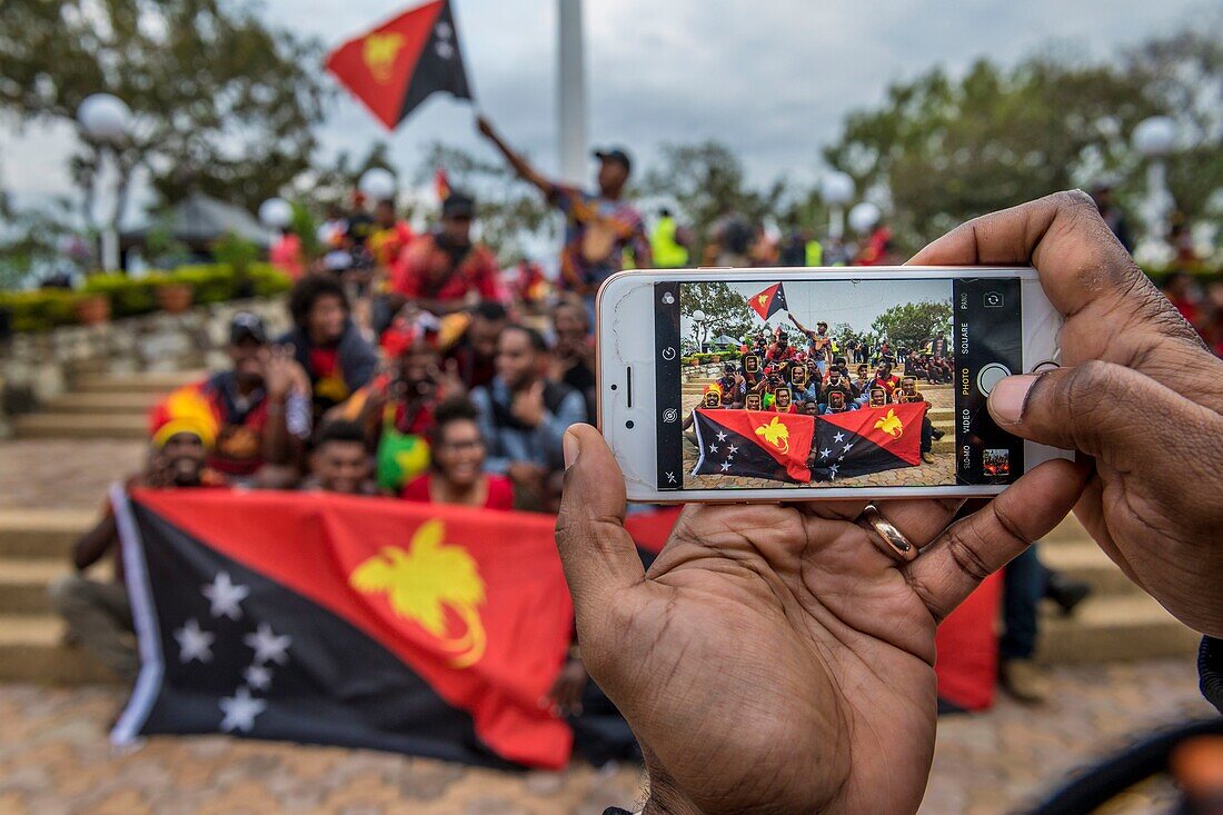 Papua New Guinea, National Capitale district, Port Moresby, Waigani District, Independence Hill, Independence Day celebration held each year on September 16