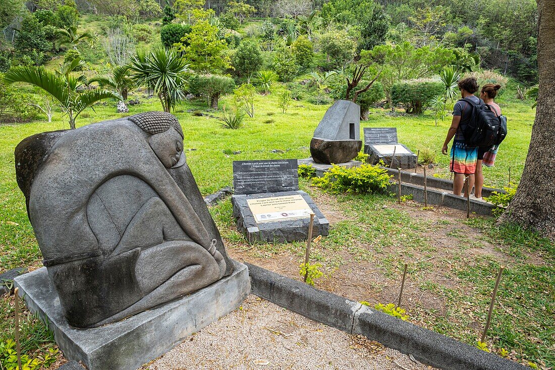 Mauritius, Bezirk Riviere Noire, internationales Denkmal des Sklavenwegs am Fuße des Morne Brabant