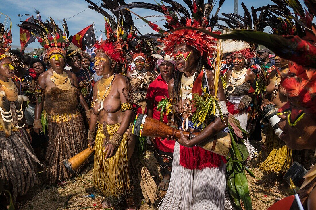 Papua New Guinea, National Capitale district, Port Moresby, Jack Pidik Park, Independence Festival held every year mid-September, dancers from Simbu province