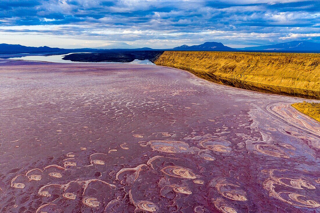 Kenia, Magadi-See, Rift Valley, Soda (Luftaufnahme)