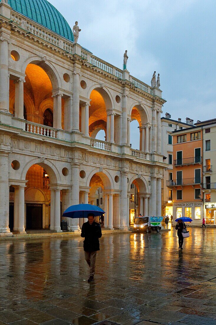 Italien, Venetien, Vicenza, Piazza Signori, Basilika Palladiana, von der UNESCO zum Weltkulturerbe erklärt