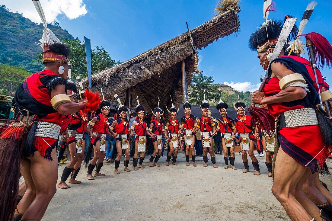 India, Nagaland, Kisima, naga Hornbill festival