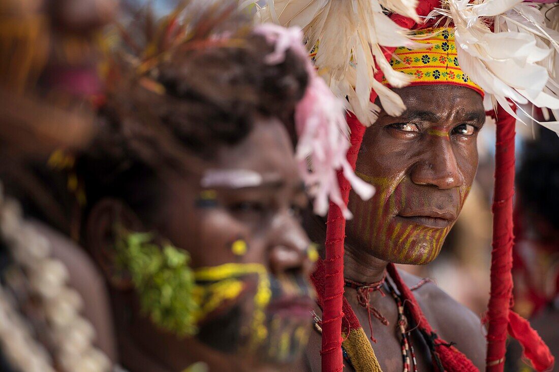 Papua New Guinea, National Capitale district, Port Moresby, Ela Beach District, Hiri Moale Festival held every year mid-September, traditionnal Motu and Koitabu tradtionnal dancer