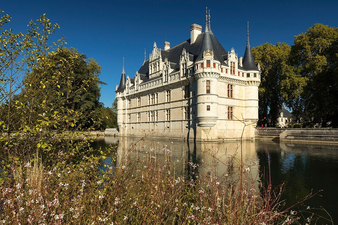 Frankreich, Indre et Loire, Loire-Tal, von der UNESCO zum Weltkulturerbe erklärt, Azay-le-Rideau, Schloss Azay-le-Rideau