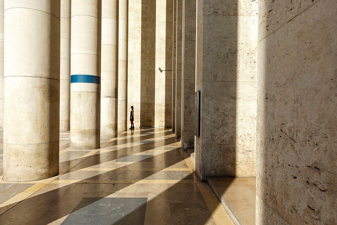 France, Paris, the Palais des Musees d'Art Moderne (The palace of the museums of modern arts named Palais de Tokyo (Tokyo palace) in Art Deco style