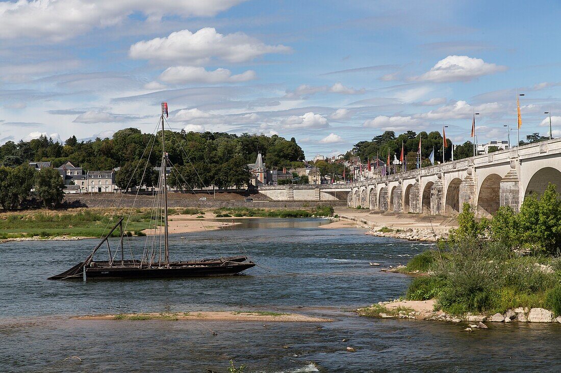 Frankreich,Indre et Loire,Loiretal als Weltkulturerbe der UNESCO,Tours,die Loire in Tours,PAA_la Loire a Tours_edite