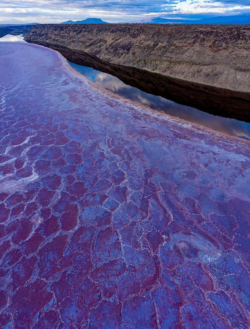 Kenia,Magadi-See,Rift Valley,Soda (Luftaufnahme)