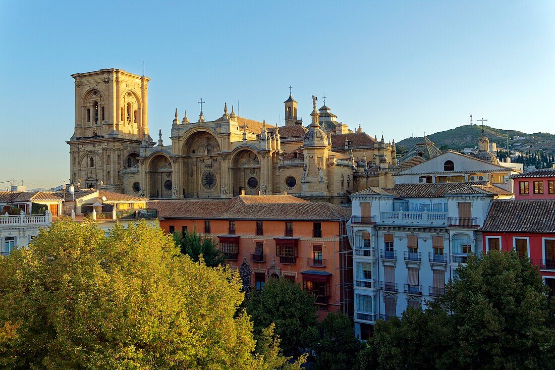 Spain, Andalusia, Granada, Cathedral, plaza Bib-Rambla