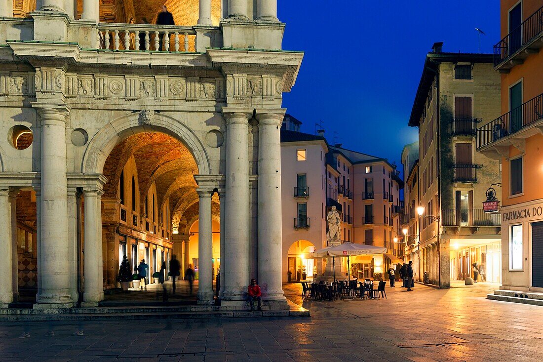 Italien,Venetien,Vicenza,Piazza Signori,Basilika Palladiana von der UNESCO zum Weltkulturerbe erklärt