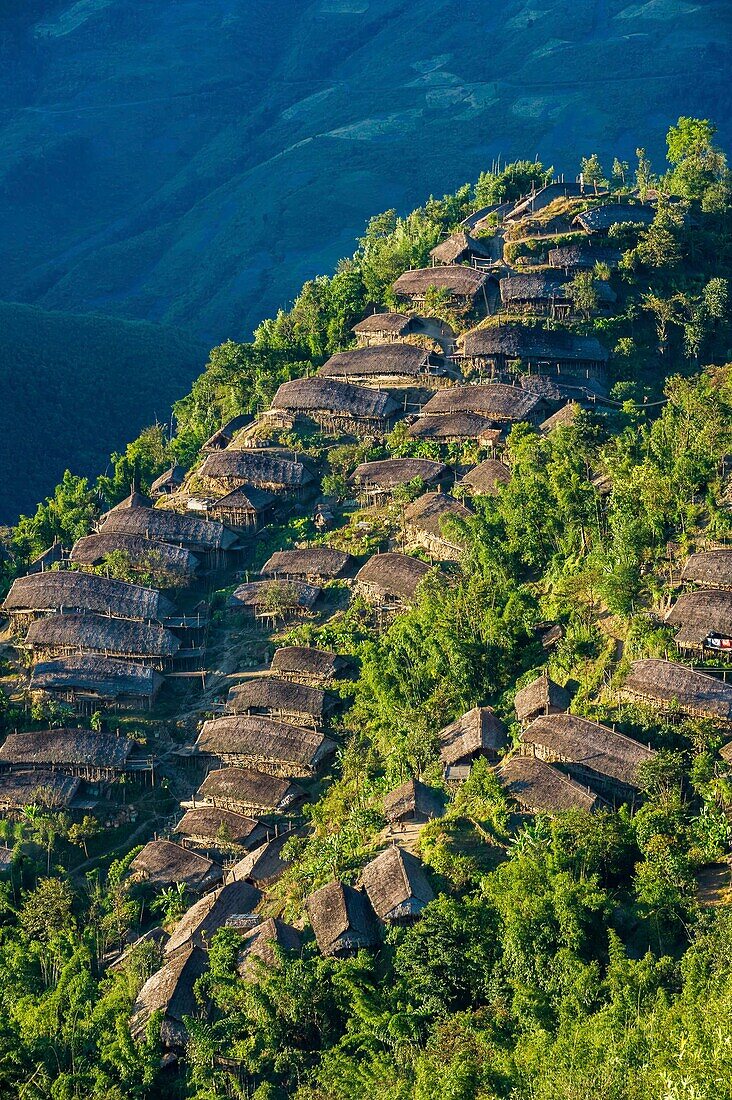 India, Arunachal Pradesh, Wakka, village of the Wancho naga tribe