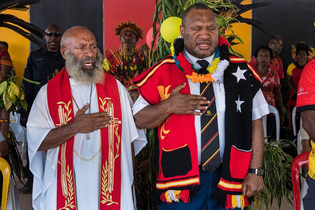 Papua New Guinea, National Capitale district, Port Moresby, Waigani District, Independence Hill, Independence Day celebration held each year on September 16, Prime Minister James Marape