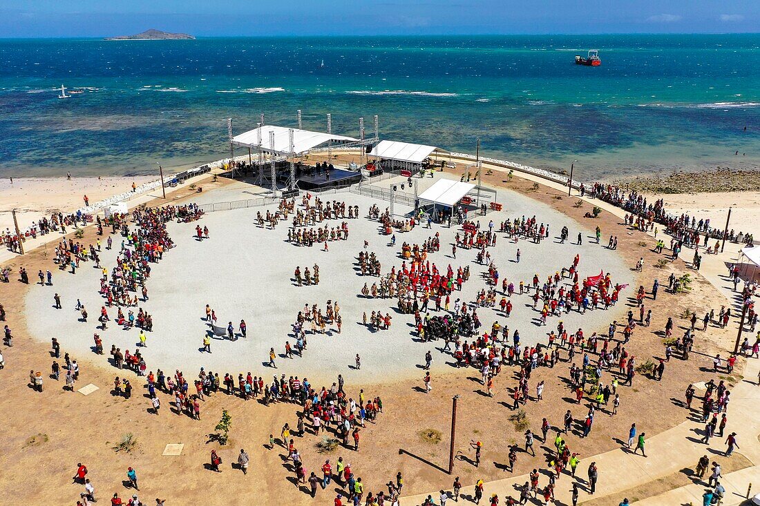 Papua New Guinea, National Capitale district, Port Moresby, Ela Beach District, Independence Festival held every year mid-September (Aerial view)