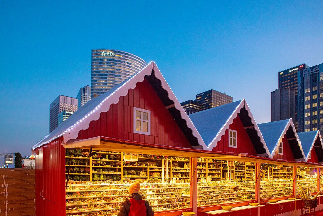 Frankreich,Hauts de Seine,La Defense,Geschäftsviertel,Weihnachtsmarkt