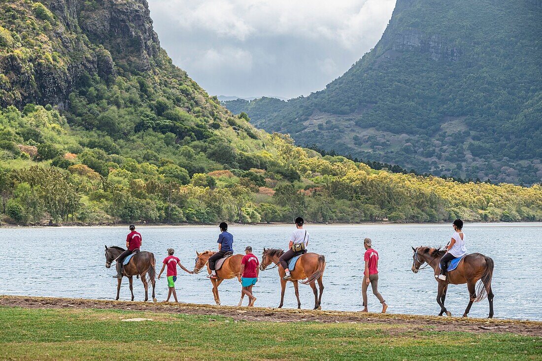 Mauritius,Bezirk Riviere Noire,Halbinsel Le Morne,Reiten