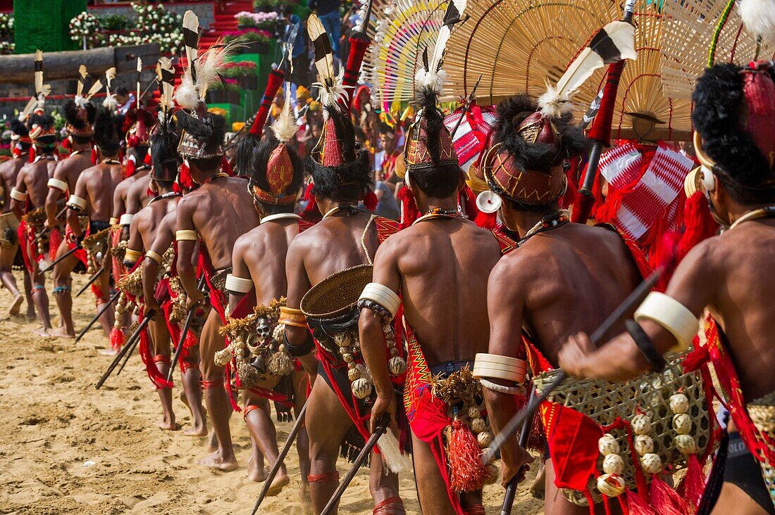 India, Nagaland, Kisima, naga Hornbill festival, battle parody