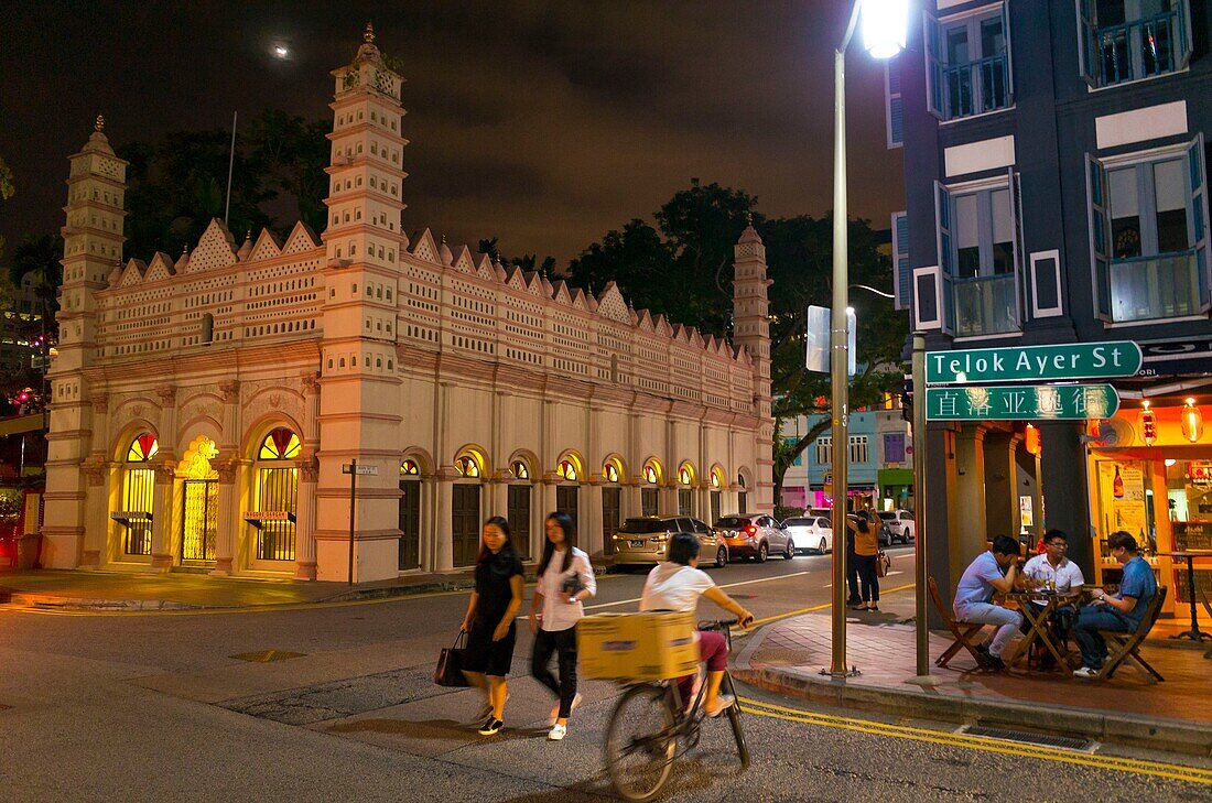 Singapur,Singapur,von indischen Muslimen erbaute Nagore Dargah Moschee im Stadtteil Telok Ayer