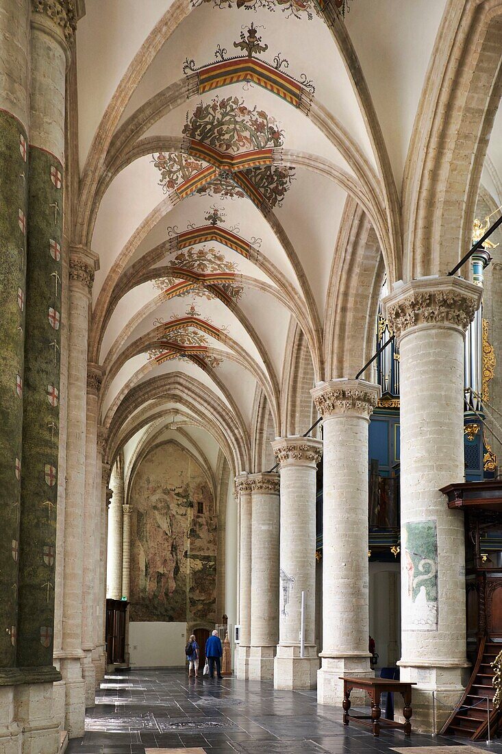 Netherlands, North Brabant (Provincie Noord Brabant), Breda, Nave of the Grote Kerk or Onze Lieve Vrouwekerk (Church of Our Lady)