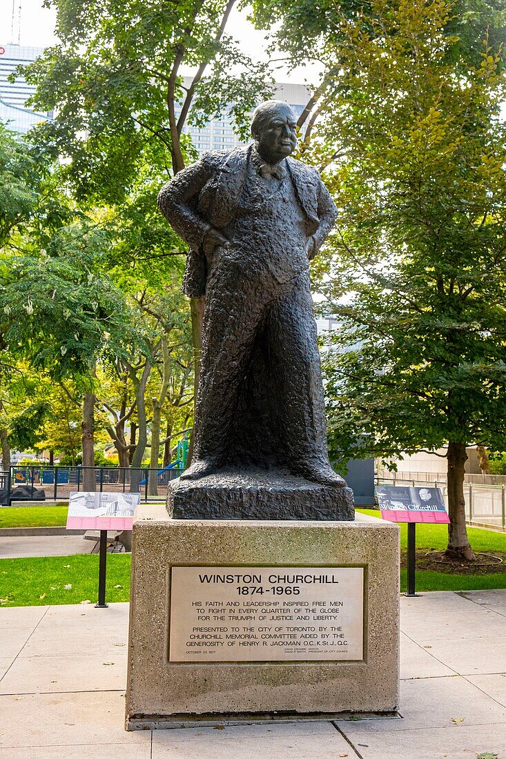 Kanada,Provinz Ontario,Toronto,Statue von Winston Churchill