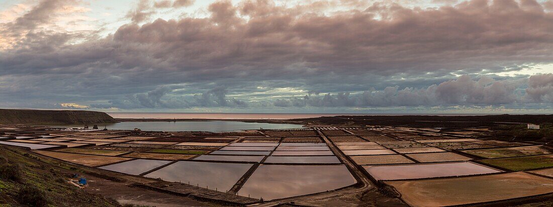 Spain, Canary Islands, Lanzarote Island, South-West Coast, las salinas de Janubio (salines de Janubio)