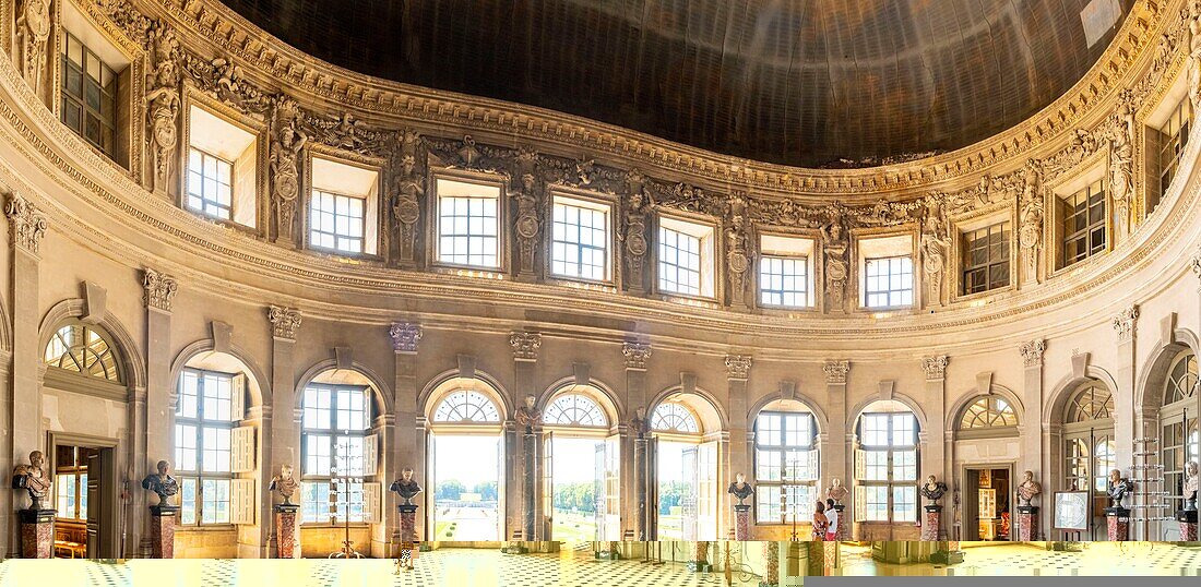 France, Seine et Marne, Maincy, the castle of Vaux le Vicomte, the room of the guards or Salon Ovale