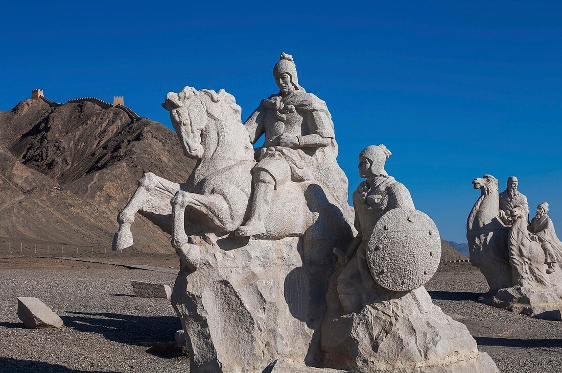 China, Gansu province, Jiayuguan, Great wall of Xuan Bi